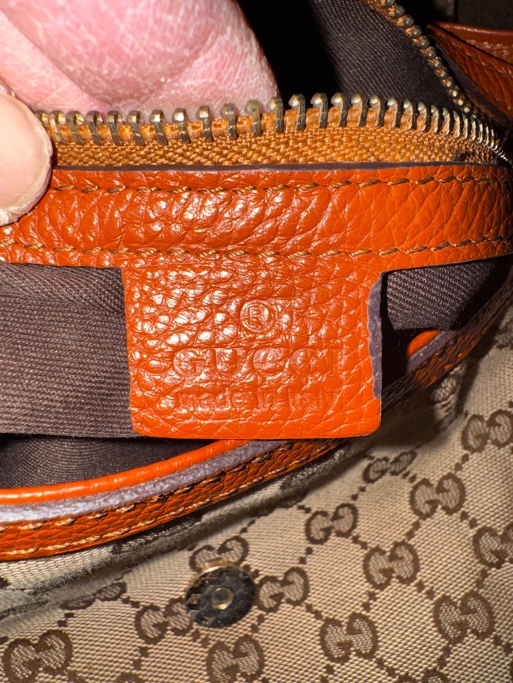 Gucci Tan-Brown GG Canvas Crossbody with Tassel Detail - Picture 11 of 14